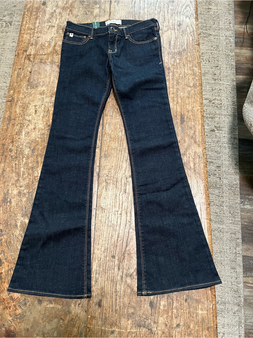 Abercrombie Kids NWT Mackenzie Jeans Flare Low Rise 14 Stretch